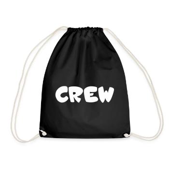 Crew Bubbles Typography - Drawstring Bag - black - Front