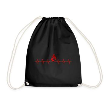 vendee coeur rythme cardiaque attachement - Sac de sport léger - noir - Devant