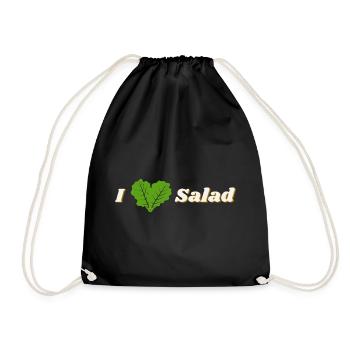 I love salad - Turnbeutel - Schwarz - Vorne
