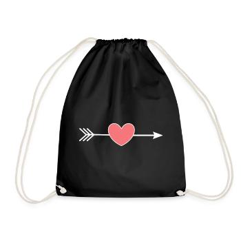 Valentinstag Geschenk Valentinstag - Turnbeutel - Schwarz - Vorne