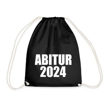 Abitur 2024 - Turnbeutel - Schwarz - Vorne