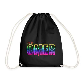 Ömer RS Rainbow - Drawstring Bag - black - Front