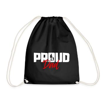 Proud father - Drawstring Bag - black - Front