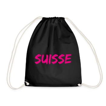 SWITZERLAND. COUNTRY - Drawstring Bag - black - Front
