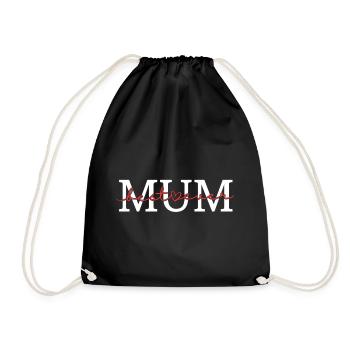 Best mum ever - Drawstring Bag - black - Front