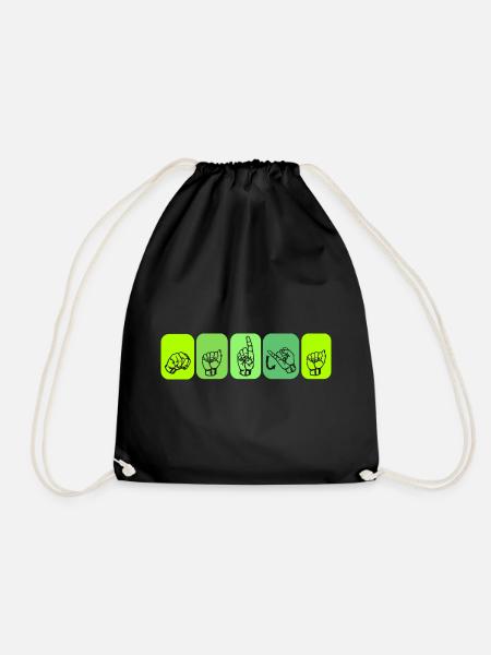 Nadja (Name) - DGS Streetwear - Turnbeutel - Schwarz