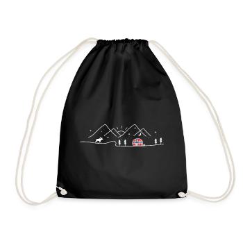Norway Camping Caravan Norway Design - Drawstring Bag - black - Front