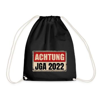 JGA 2022 JUNGGESELLENABSCHIED - Turnbeutel - Schwarz - Vorne
