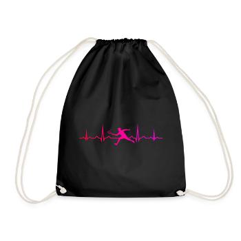 Racquetball Pickleball Play Pickleball Racquetba - Drawstring Bag - black - Front