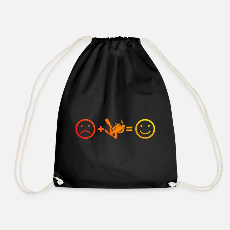 Damen Taucher Tauchen Herren Free Dive - Turnbeutel - Schwarz