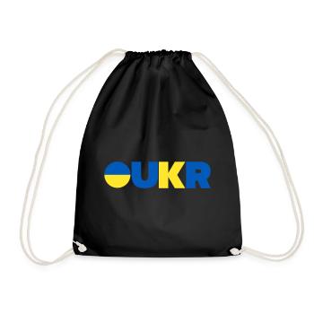 Ukraine - Drawstring Bag - black - Front