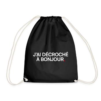 I picked up hello humor meeting - Drawstring Bag - black - Front