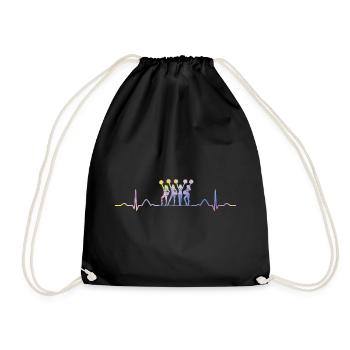 Cheerleader Cheer Mom Cheerleading - Drawstring Bag - black - Front