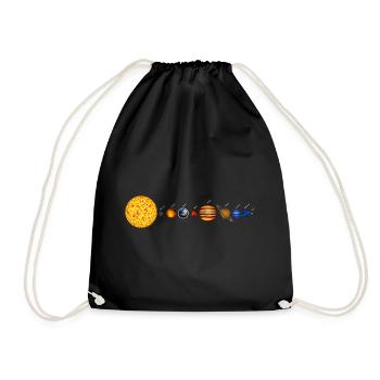 Solar System - Turnbeutel - Schwarz - Vorne