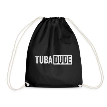 Tuba Dude Blasmusik Tubist - Turnbeutel - Schwarz - Vorne