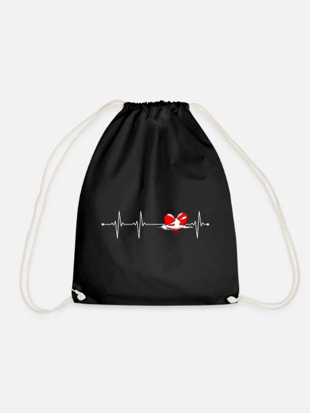 Heartbeat Glide Fitness - Turnbeutel - Schwarz