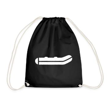 Bateau gonflable Pêcheur Bateau de carpe - Sac de sport léger - noir - Devant