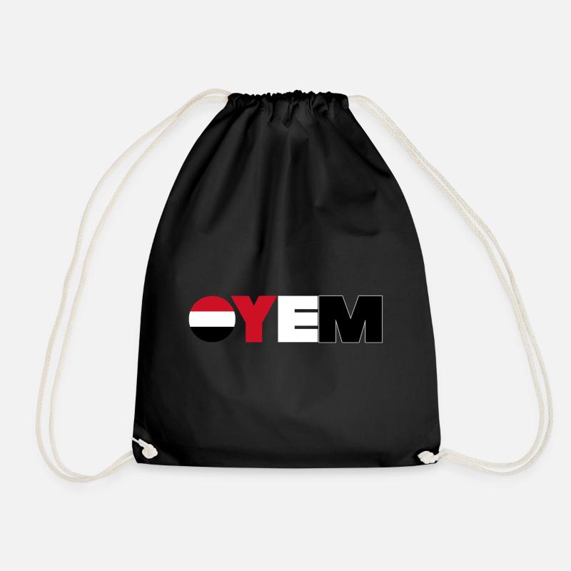 Yemen - Drawstring Bag - black