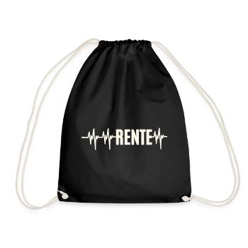 Heartbeat Pension - Drawstring Bag - black - Front