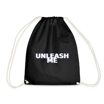 UNLEASH ME Glitch Shirt – Bold Streetwear - Turnbeutel - Schwarz - Vorne