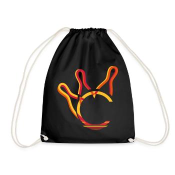 jeu de quilles - Sac de sport léger - noir - Devant
