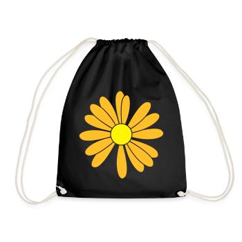 Flowers patch - Drawstring Bag - black - Front