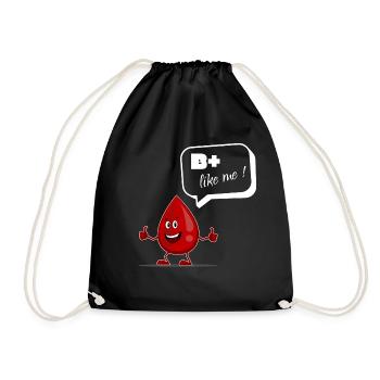 B positif car le sang laisse tomber optimiste donneur de sang - Sac de sport léger - noir - Devant