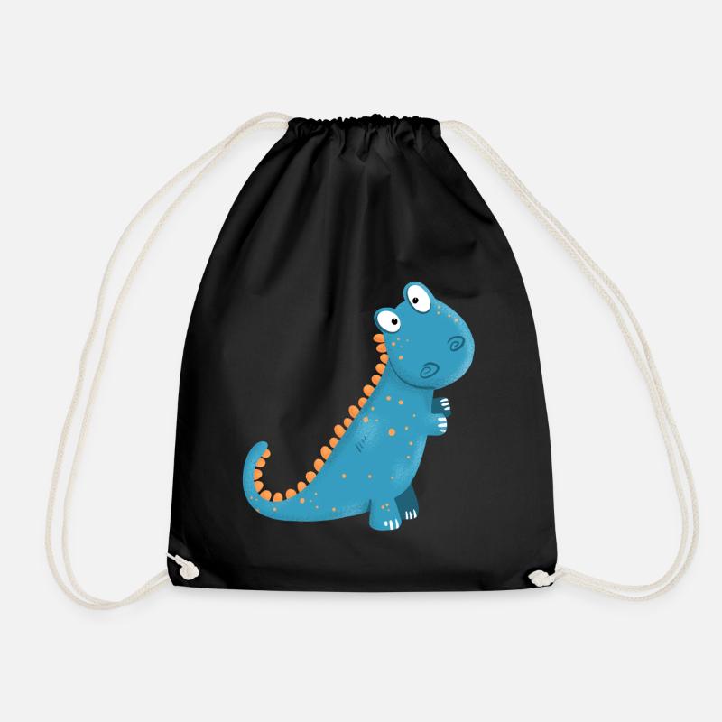 Lustiger Kleiner Dino I Jungen Kinder Geschenk - Turnbeutel - Schwarz
