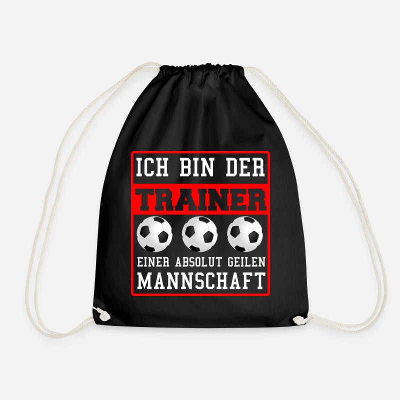 Fussball Fussball Trainer Coach - Turnbeutel - Schwarz