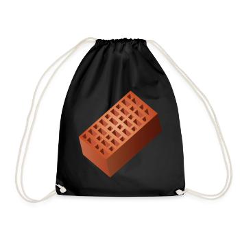 Brick Wall Bricks Bricks for Wall Construction - Drawstring Bag - black - Front