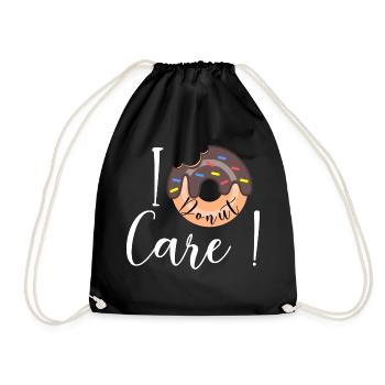 I Donut care - Turnbeutel - Schwarz - Vorne