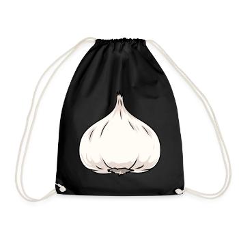 Garlic Garlic Halloween Kitchen Cooking - Drawstring Bag - black - Front