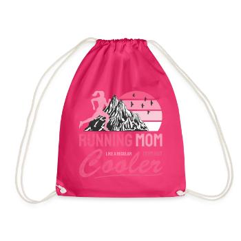 Running Mom Cooler Geschenk für Mama Läufer - Turnbeutel - Fuchsia - Vorne
