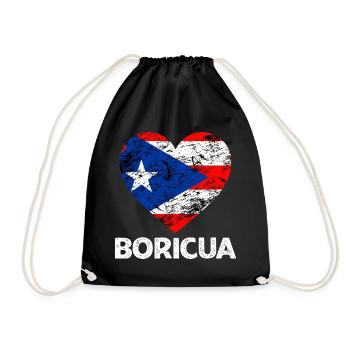 Boricua Un amoureux des Portoricains de Puerto - Sac de sport léger - noir - Devant
