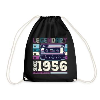 Légende 1956 66e anniversaire Cadeau Hommes - Sac de sport léger - noir - Devant