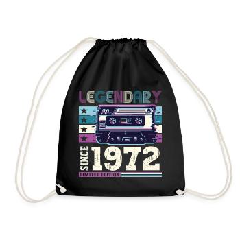 Legendary 1972 50th Birthday Gift Men - Fun - Drawstring Bag - black - Front