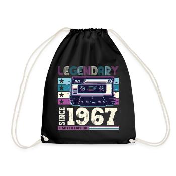 Legendary 1967 55th Birthday Gift Men - Fun - Drawstring Bag - black - Front