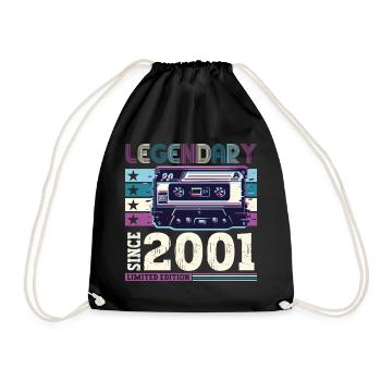 Légendaire 2001 21st Birthday Gift Hommes - Fun - Sac de sport léger - noir - Devant