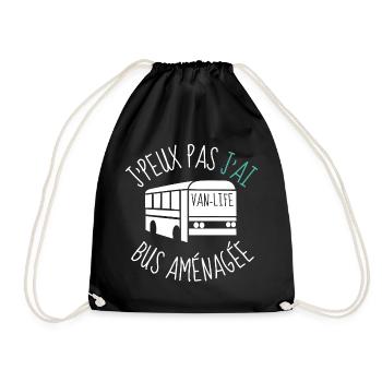 j peux pas j ai bus aménagée - Sac de sport léger - noir - Devant