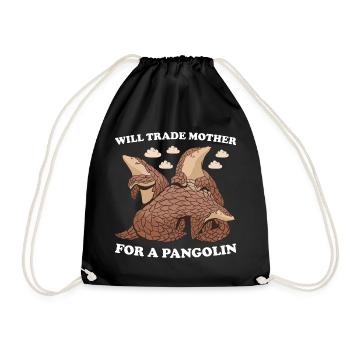 Will Trade Mother For A Pangolin - Drawstring Bag - black - Front