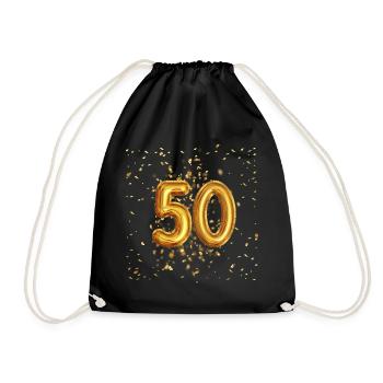 50 ans de conception de ballons - Sac de sport léger - noir - Devant