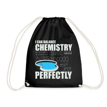 Lifeguard Designs for Pool Technicians - Drawstring Bag - black - Front