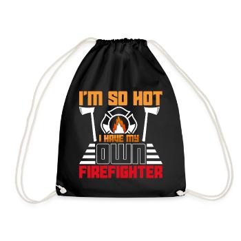 I'm so hot – own firefighter - Drawstring Bag - black - Front