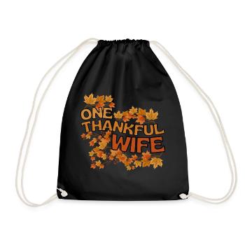 Épouse reconnaissante Mme Herbst Blätter Gratitude - Sac de sport léger - noir - Devant