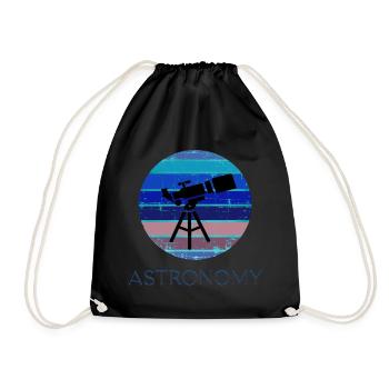 Astronomie - Turnbeutel - Schwarz - Vorne