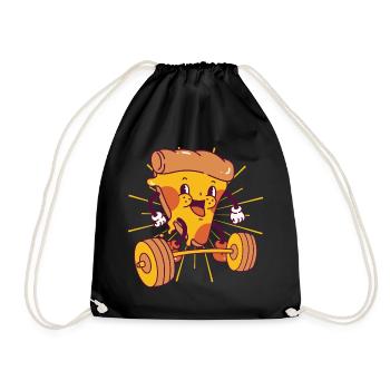 Pizza Musculation Squat Fitness Pizza kawaii - Sac de sport léger - noir - Devant