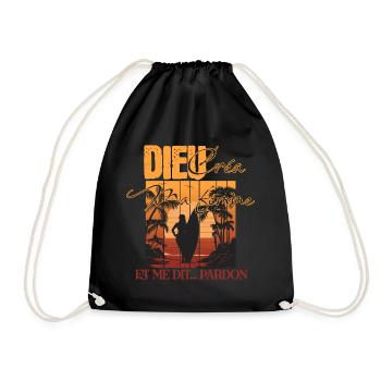 Dieu créa ma femme et me dit : Pardon ! - Sac de sport léger - noir - Devant