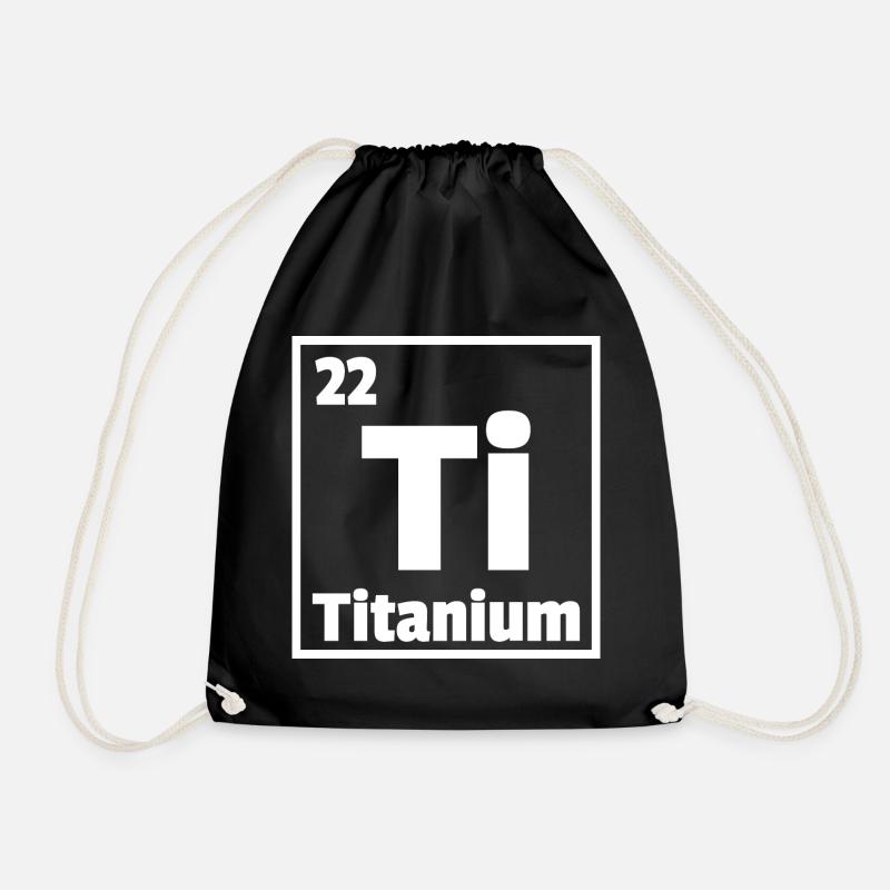 Titanium Ti Periodic Table of Elements - Turnbeutel - Schwarz