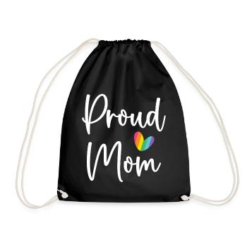 Proud Mom - Drawstring Bag - black - Front
