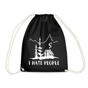 Solitaire (blanc) - Sac de sport léger - noir - Devant